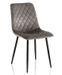 Chaise velours gris et pieds métal noir Danila - Lot de 4 - Photo n°1
