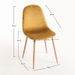Chaise velours jaune et pieds métal effet bois naturel Kuza - Lot de 2 - Photo n°4