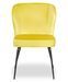 Chaise velours jaune et pieds métal noir Indal - Lot de 2 - Photo n°2