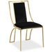 Chaise velours noir et pieds métal doré Carita - Lot de 2 - Photo n°1