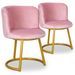 Chaise velours rose et pieds métal doré Nausica - Lot de 2 - Photo n°1