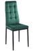 Chaise velours vert capitonné et pieds acier noir Kentor - Photo n°1