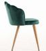 Chaise velours vert et bois naturel Lizaty - Lot de 2 - Photo n°2