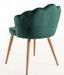 Chaise velours vert et bois naturel Lizaty - Lot de 2 - Photo n°3