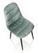 Chaise velours vert et pieds métal noir Dynas - Lot de 4 - Photo n°3