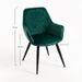 Chaise velours vert foncé et pieds métal noir Zonky - Lot de 2 - Photo n°6