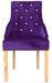 Chaise velours violet et pieds chêne massif Raven - Lot de 4 - Photo n°3