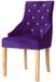 Chaise velours violet et pieds chêne massif Raven - Lot de 4 - Photo n°2