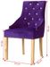 Chaise velours violet et pieds chêne massif Raven - Lot de 4 - Photo n°8