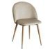 Chaise VIDA confort moderne - Velours et pieds en métal effet bois naturel - Photo n°1