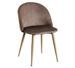 Chaise VIDA confort moderne - Velours et pieds en métal effet bois naturel - Photo n°1