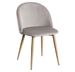 Chaise VIDA confort moderne - Velours et pieds en métal effet bois naturel - Photo n°1