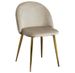 Chaise VIDA design - Velours et pieds en métal doré - Photo n°1