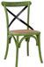 Chaise vintage bois massif vert vieilli Annah - Photo n°2