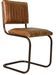 Chaise vintage fer et cuir marron Manou - Photo n°1