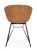 Chaise vintage simili cuir marron clair et pieds acier noir Warhol - Photo n°11