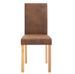Chaise vintage simili cuir marron vieilli et pieds pin massif Barielle - Lot de 2 2 - Photo n°4