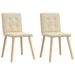 Chaises à manger lot de 2 crème tissu - Photo n°1