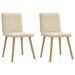 Chaises à manger lot de 2 crème tissu - Photo n°1