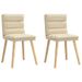 Chaises à manger lot de 2 crème tissu - Photo n°1