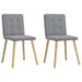 Chaises à manger lot de 2 gris clair tissu - Photo n°1