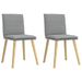 Chaises à manger lot de 2 gris clair tissu - Photo n°1