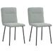 Chaises à manger lot de 2 Gris clair Velours - Photo n°1