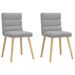Chaises à manger lot de 2 gris nuage tissu - Photo n°1