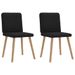 Chaises à manger lot de 2 noir tissu - Photo n°1