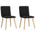 Chaises à manger lot de 2 noir tissu - Photo n°1