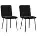 Chaises à manger lot de 2 Noir Velours - Photo n°1