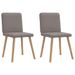 Chaises à manger lot de 2 taupe tissu - Photo n°1