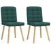 Chaises à manger lot de 2 vert foncé tissu - Photo n°1