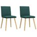 Chaises à manger lot de 2 vert foncé tissu - Photo n°1