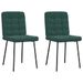 Chaises à manger lot de 2 Vert foncé Velours - Photo n°1