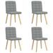 Chaises à manger lot de 4 gris clair tissu - Photo n°1