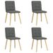 Chaises à manger lot de 4 gris foncé tissu - Photo n°1