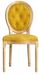 Chaises à manger tissu jaune et chêne massif clair Sellia - Lot de 2 - Photo n°2