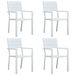 Chaises de jardin 4 pcs Blanc PEHD Aspect de bois - Photo n°1