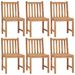 Chaises de jardin 6 pcs avec coussins Bois de teck massif 2 - Photo n°2