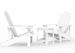 Chaises de jardin Adirondack avec table PEHD Blanc - Photo n°1