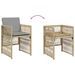 Chaises de jardin avec coussins lot de 4 mélange beige - Photo n°8