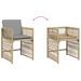 Chaises de jardin avec coussins lot de 4 mélange beige - Photo n°8