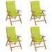 Chaises de jardin inclinables 4pcs et coussins bois massif teck - Photo n°2