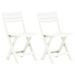 Chaises de jardin pliables 2 pcs Plastique Blanc - Photo n°1