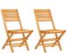 Chaises de jardin pliantes 2 pcs 47x62x90 cm bois massif teck - Photo n°1