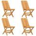 Chaises de jardin pliantes lot de 4 47x47x89cm bois massif teck - Photo n°2