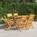 Chaises de jardin pliantes lot de 6 55x61x90cm bois massif teck - Photo n°1