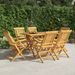 Chaises de jardin pliantes lot de 6 56x63x90cm bois massif teck - Photo n°1