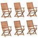Chaises de jardin pliantes lot de 6 57x66x95 cm bois d'acacia - Photo n°1